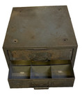 Vintage Industrial 4-drawer 11 5  Deep X 10  Widh Utility Cabinet