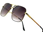 Women Sunglasses Pilot Style Flat Lens Gold Metal Sun Protection Casual Trendy