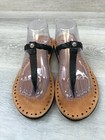 Ugg Bria Women s Sandal Black Leather 10 Braided Strap Slip-on Sandal Shoes