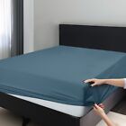 1800 Deep Pocket Fitted Sheet Queen King Fully Elastic Fitted Sheets Bed Sheets