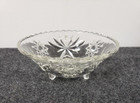 Anchor Hocking Prescut Star Of David Clear Glass Candy Nut  Dish Vintage