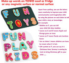 Wooden Magnetic Letters And Numbers - Fridge Magnets For Kids- Alphabet Letter 