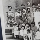Rare Antique University Freshman Initiation Costume Black White Photo 10 x6 5 