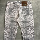 Vintage Just Cavalli Womens Size 29 W30 Pink Grey Leopard Jeans Pants Italy Y2k