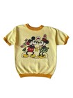 Vintage 1960s Mickey   Minnie Walt Disney Productions Short Sleeve Sweatshirt 