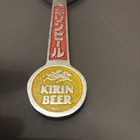 Vintage Kirin Beer Bottle Opener Red Handle Flat Metal Barware Breweriana Japan