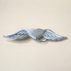 Vintage Great American Products Belt Buckle Heart Wings Pewter Mens Western 2004