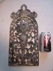 Antique Garden Piece  Vintage Cast Iron Wall Plaque W  Urn Flowers Vines 18 x8 