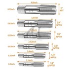 6pc Carbon Steel Npt Pipe Tap Set 1 8  1 4  3 8  1 2  3 4  1  Size Threader Set