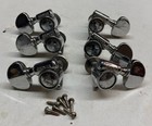 6 Vintage Grover Guitar Milk Bottle Tuners Chrome  washers And Bushings Pat Pend