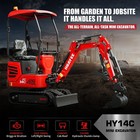 Hy14c 5 Accessories Free Ship  1 4ton Mini Excavator 13 5hp Gas B s Epa Engine