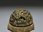 China Ancient Han Dynasty Palace Ornament Dragon Lid Old Bronze Incense Burner