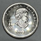 2007 Canadian Quarter 25cents Vancouver Winter Olympics Ice Hockey Unc Bu Nice 
