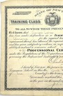 Antique Original 1898 State Of New York Teaching Certificate - 10 x 11 