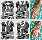 Henna Tattoo Stencils Kit  12 Sheets Mehndi Hand   Body Temporary Tattoo Temp   