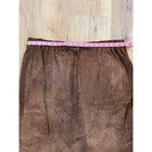August Max Woman Pencil Skirt Womens 20 Brown Quilted Suede Leather Vintage Ec