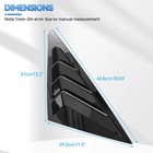 Side Window Louver Shutter Cover Gloss Black For Honda Civic 2022-2025 Hatchback