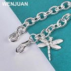 925 Sterling Silver Dragonfly Bracelet For Women - Zircon Pendant Jewelry Gift