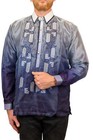 Navy Long Sleeve Organza Barong Tagalog Order Us Size