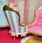 Miniature Dollhouse Furniture Hot Pink Tete A Tete For Conversation 