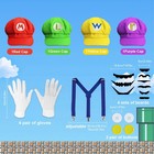4 Set Super Bros Halloween Costume For Large  Red Green Purple Yellow