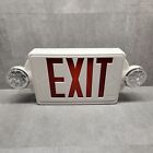 New Lithonia Led Exit Sign Lhqm Led R M6 Emergency Combo Red Letters 120 277v