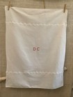 One Antique Vintage French Linen Torchon Tea Kitchen Hand Towel Mono Dc