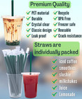 16 Oz Clear Plastic Cups With Lids And Straws  Disposable Drinking Cups For Cold