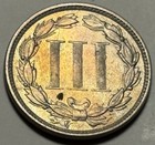 1872 Three Cent Nickel     Ch  Au  Condition Toned      Better Date      