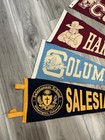 Vintage Wool Harvard University Cornell Columbia Mascot Pennant Lot Of 4