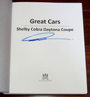   Signed By Peter Brock   Shelby Cobra Daytona Coupe Csx2300  By Mills 1st Ed Dj