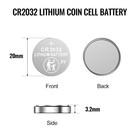 20 X Lithium Battery 3v Cr2032 Cr 2032 Br2032 Dl2032 Remote Button Cell Watch