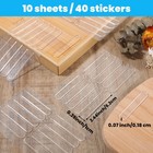 40 Pcs Clear Cabinet Door Bumpers  Self Adhesive Rubber Bumper Stripes For Doors