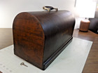 Vintage Bentwood Case Lid W key For Singer 99 Or 128 Sewing Machine  3 4 Size