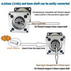 Nema23 57mm Planetary Gearbox 4 100 1 Gear Head Speed Reducer 6 35mm 8mm Input