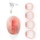 New Male Chastity Cage Device Realistic Sissy Men Lock Clitty Sissy With 4 Rings