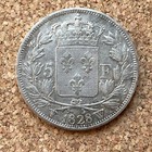 France Charles X 5 Francs 1828 W Lille Silver Coin E2597
