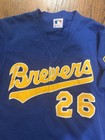 Milwaukee Brewers Game Used Worn Batting Practice Jersey Xl