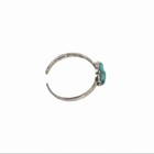 925 Sterling Silver Turquoise Flower Toe Ring Adjustable Xs Thailand Boho