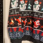 Ugly Christmas Sweater Santa Snowman Reindeer Printed Sweatshirt