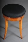 Beautiful Antique Stool Made Of Cherry Wood Around 1810