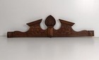 Antique Pediment Hand Carved Wooden  Over Door Architectural Reclaimed Salvaged 
