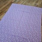 Vintage 30s 40s Purple White Tulip Cotton Feedsack Fabric Piece 36 x44   flaws 