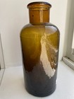 Crude 1860s New England Stoddard Amber Jar Bottle Pontil Era
