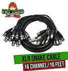 Xlr Snake Cable  16 Channels  10ft By Fat Toad   Patch Studio  Stage  Live Sound