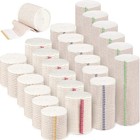 24 Pack Self-adhesive Elastic Bandage Wraps - Compression  Hook   Loop Closure 