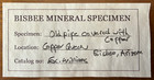 Bisbee Old Mining - Pipe Overed With Copper From Original Mine Works - Az Seller