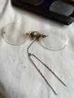 Antique Victorian Solid 10k Gold Pince Nez Spectacles Eyeglasses W Case   Safety