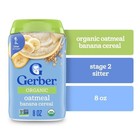 Organic Baby Oatmeal Cereal 3 Pack Stage 2 W  Banana Nutrient Rich Easy Mix New