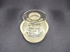 Antique Hand Blown Glass Jar Lid Replacement Pontil Mark Wavy Glass 3  Bottom